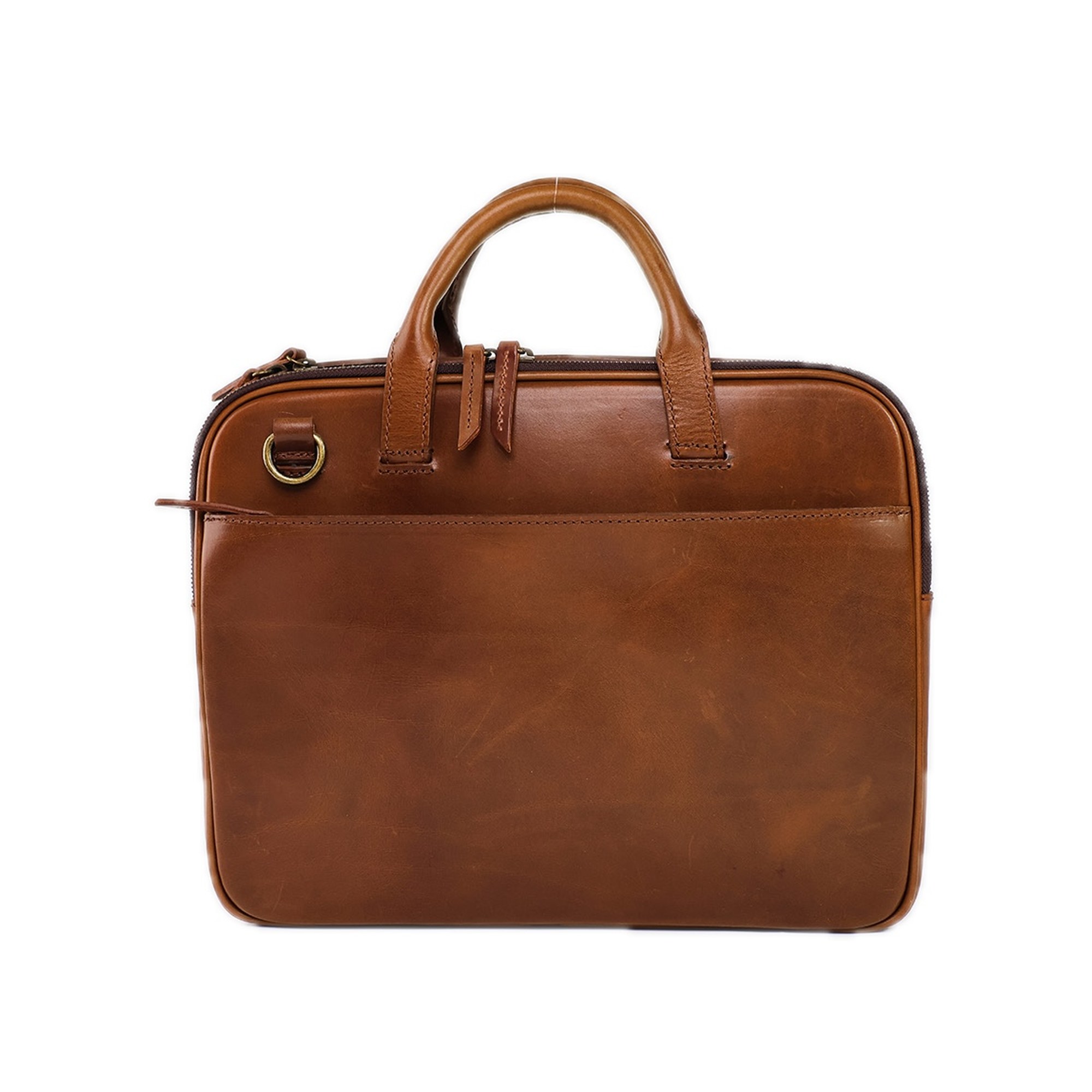 Structured Brown Briefcase