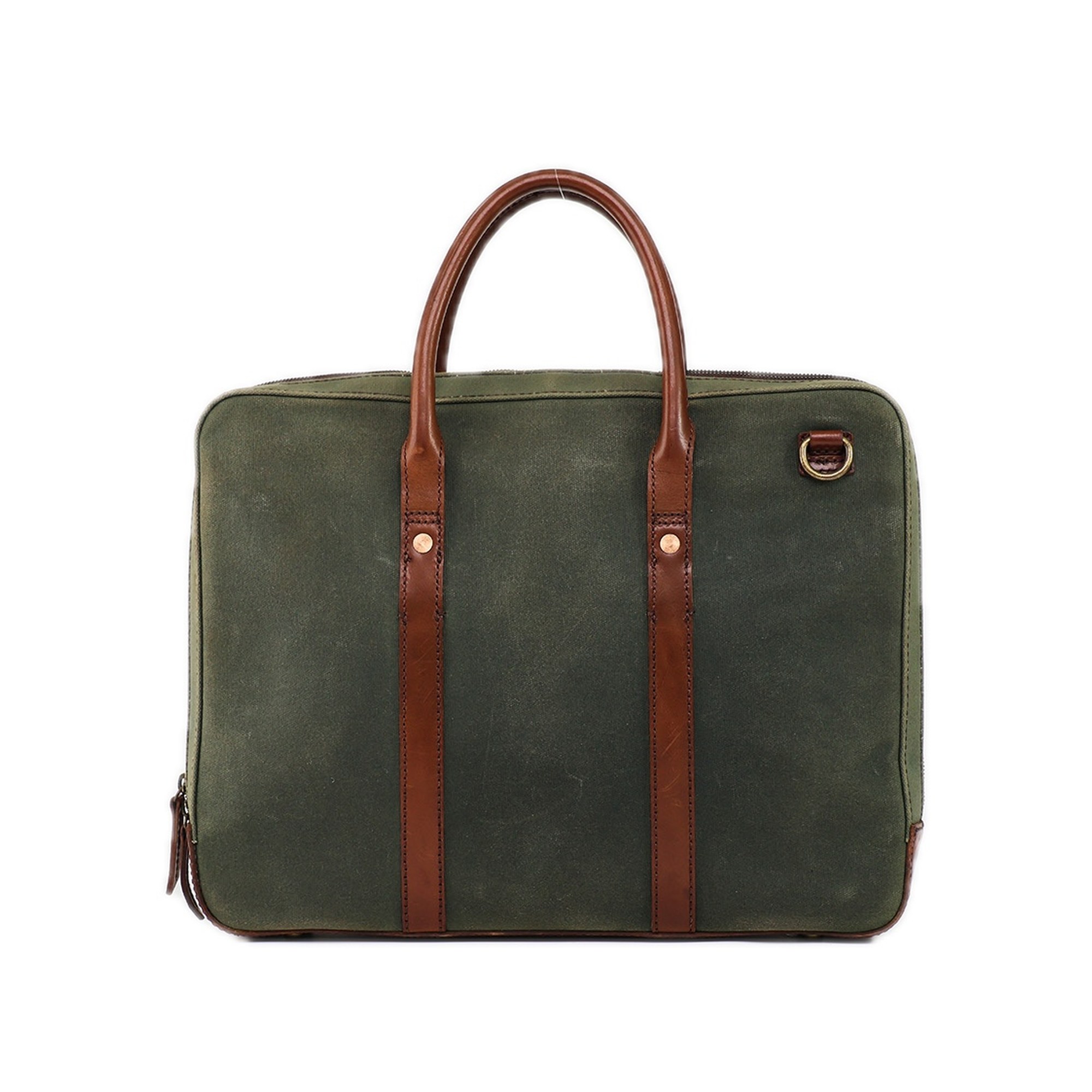 Green Canvas Briefcase