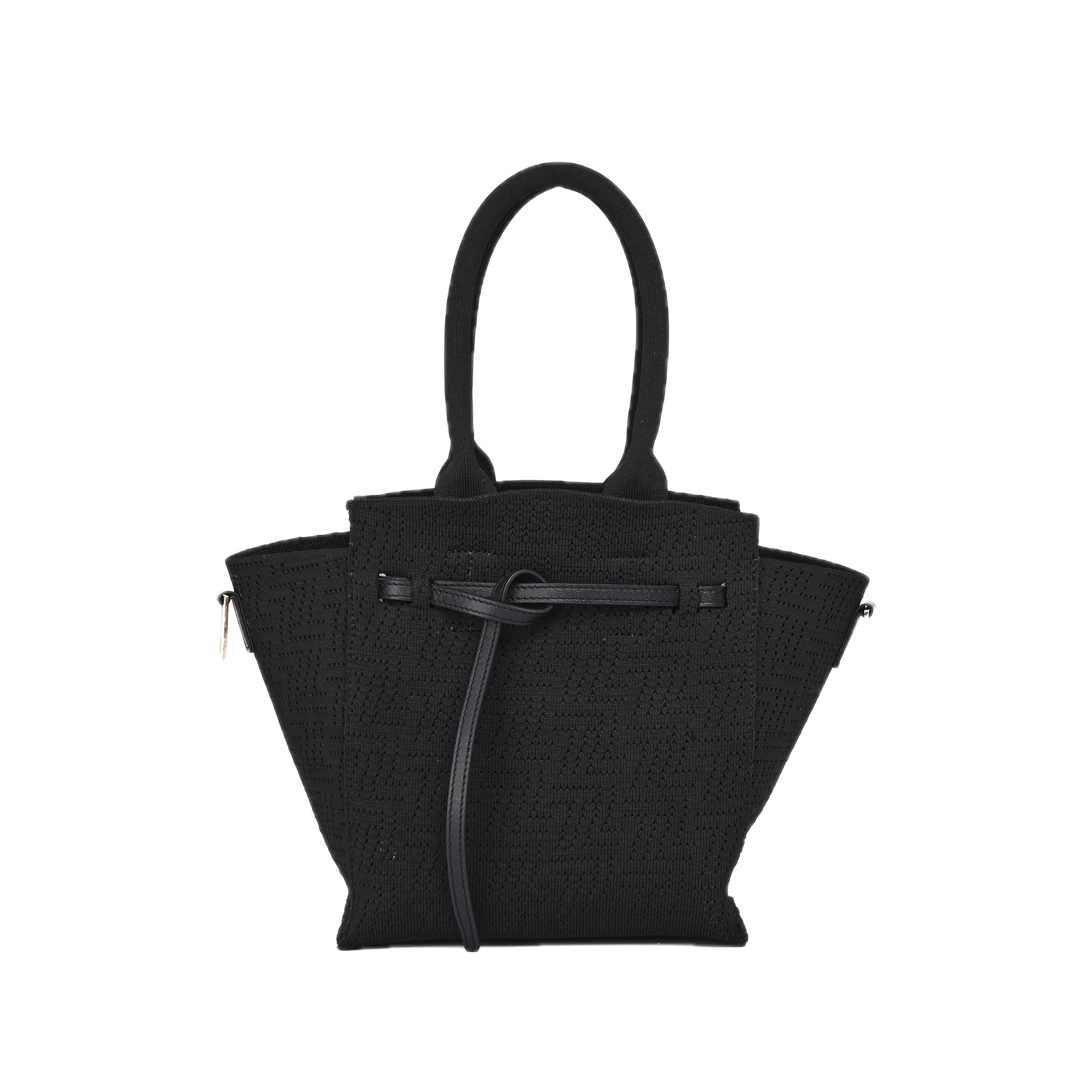 Textured Black Handbag