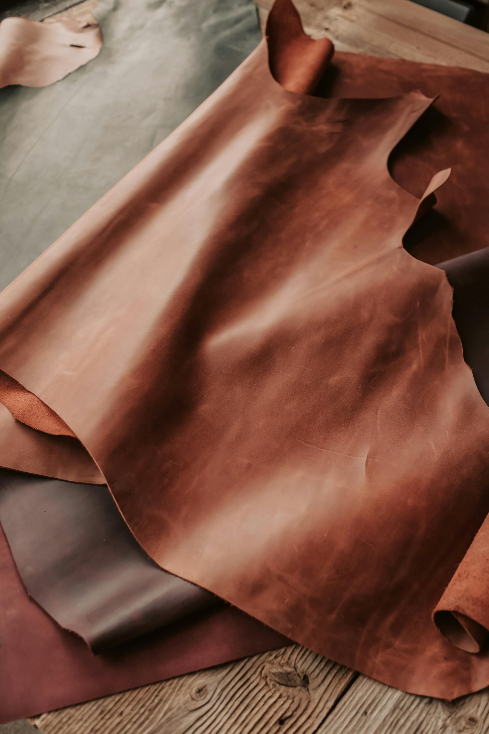 Leather material direction visual for material review